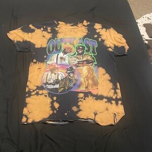 Rue21 Black and Orange Graphic Tee